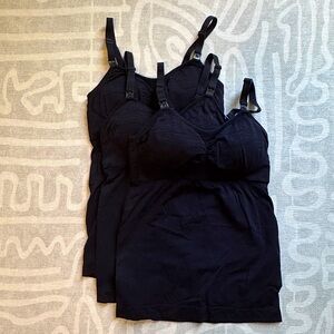 Kindred Bravely Black Nursing Cami Bras (Set of 3)